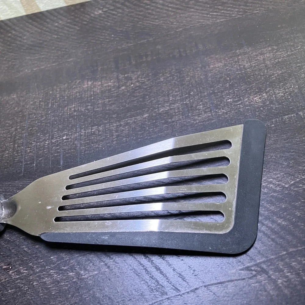 Farberware Slotted Spatula Turner Metal Head Black Handle Kitchen Utensil